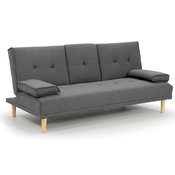 Sarantino Rochester Linen Sofa Bed Dark Grey Furniture For Home And Garden Sofa Beds