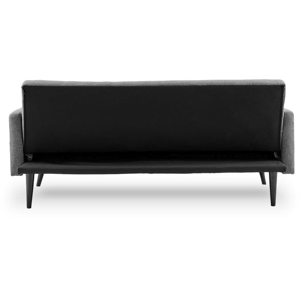 Sarantino Tufted Faux Linen 3 Seater Sofa Bed With Armrests Light Grey Furniture Sofa Beds