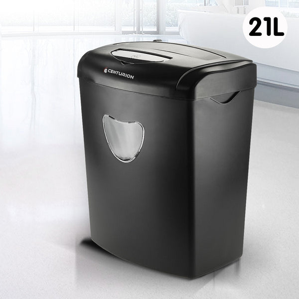 Centurion Office Combo Paper Shredder 21L Cross Cut 10 Sheets Cds Credit Cards Paper Shredders