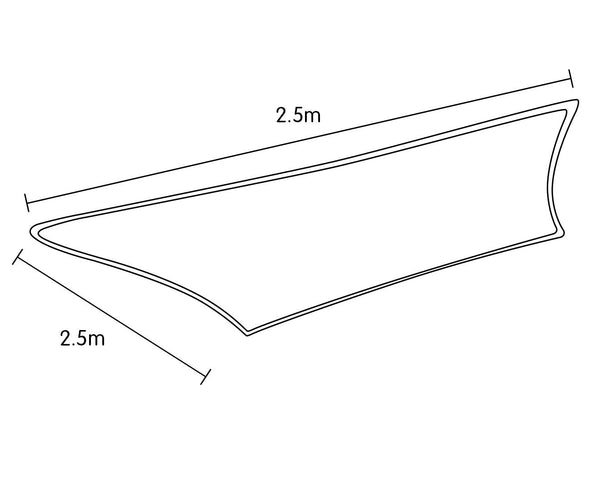Wallaroo Square Shade Sail 2.5 X 2.5M Sand Shade Sails