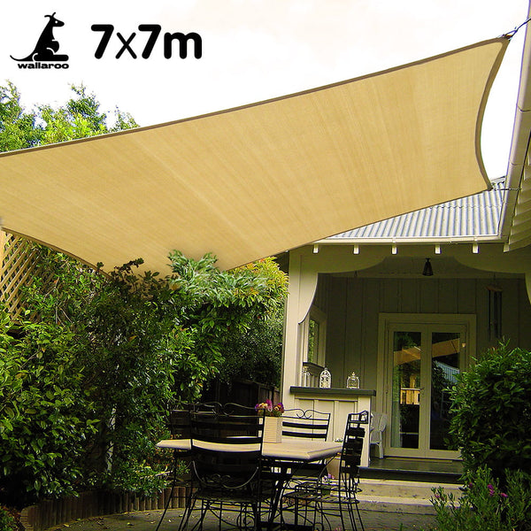 Wallaroo Rectangular Shade Sail 7M X Sand Shade Sails