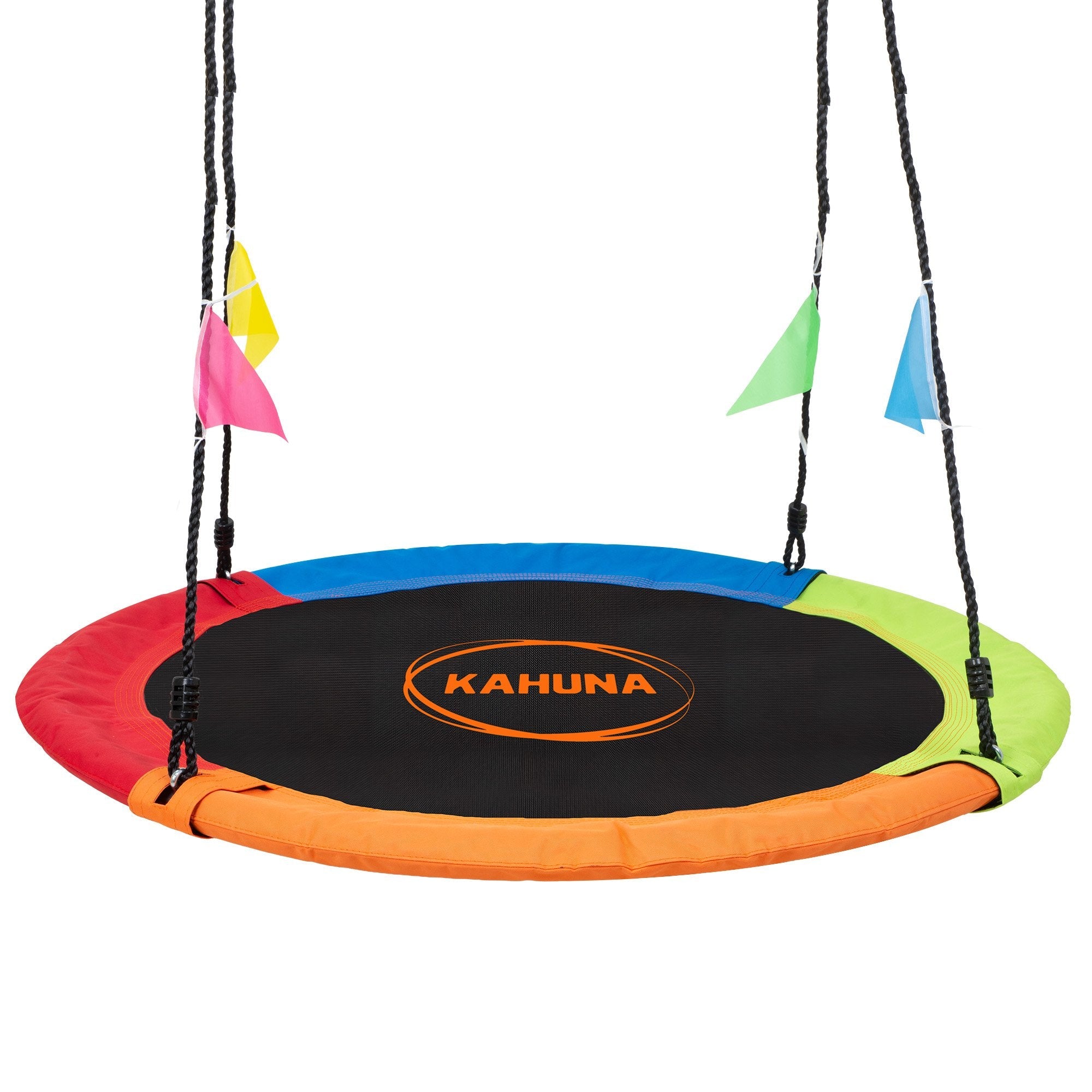 Kahuna Kids 1.2M Tree Saucer Swing Set Round 400Kg With Straps Capacity Outdoor Outdoor Swings