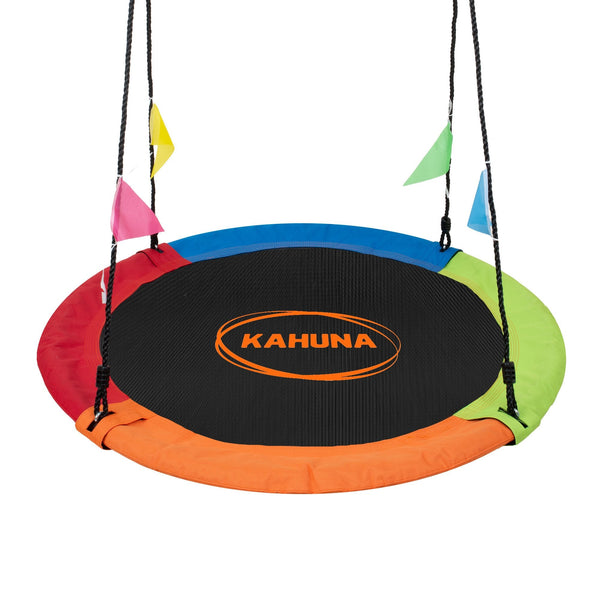 Kahuna Kids 1.2M Tree Saucer Swing Set Round 400Kg With Straps Capacity Outdoor Outdoor Swings