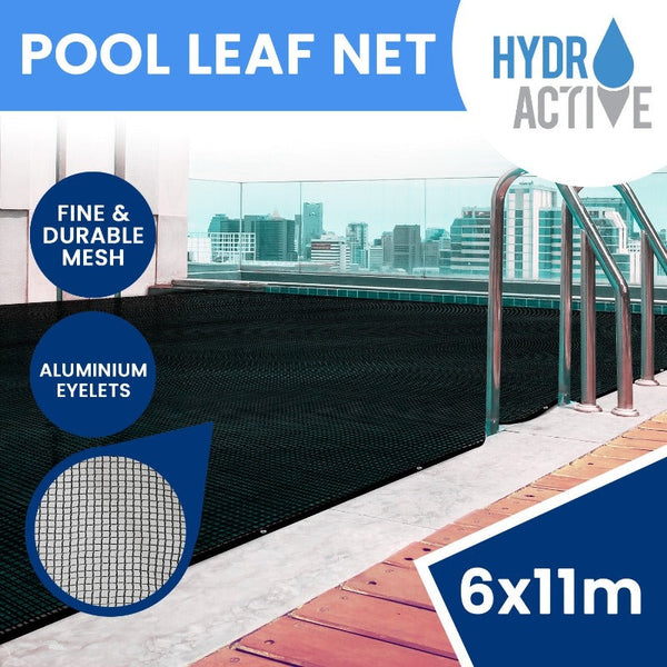 Hydroactive Uv Resistant Swimming Pool Leaf Net Cover 6 X 11M Pool Covers