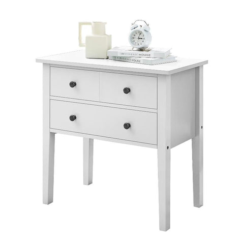 Sarantino Sven Bedside Table Night Stand White Bedside Tables