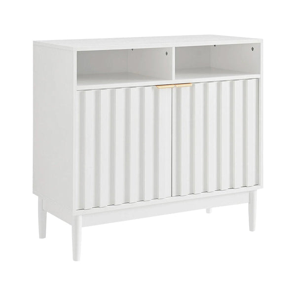 Sarantino Eleni White 2 Door Sideboard Cabinet Storage Console For Home Furniture Cabinets & Cupboards