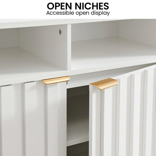 Sarantino Eleni White 2 Door Sideboard Cabinet Storage Console For Home Furniture Cabinets & Cupboards