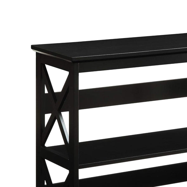 Sarantino Lucas 3 Tier Bookshelf Display Rack In Black Bookshelves