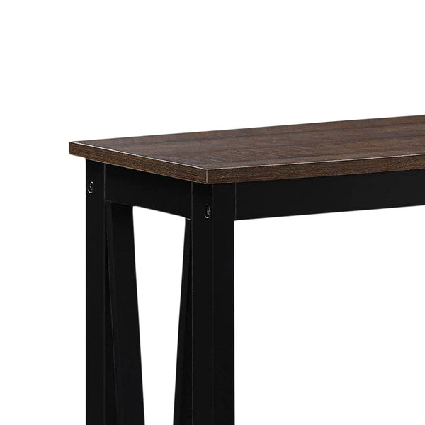Sarantino Cielo 2 Tier Console Table Dark Walnut Tables