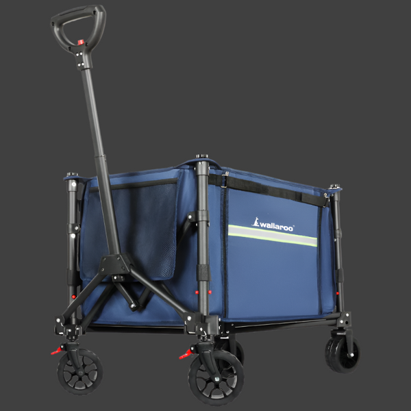 Wallaroo Collapsible 120L Camping Trolley Steel Picnic Shopping Cart Picnic Baskets & Backpacks