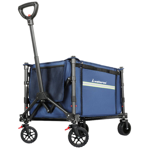 Wallaroo Collapsible 120L Camping Trolley Steel Picnic Shopping Cart Picnic Baskets & Backpacks