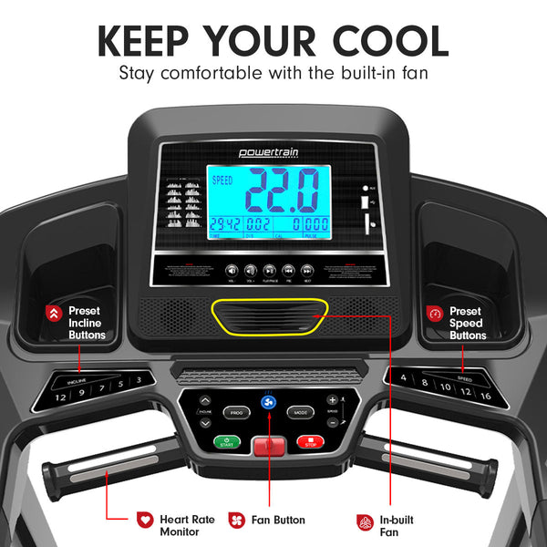 K2000 Treadmill With Fan Auto Incline Speed 22Km/H Treadmills