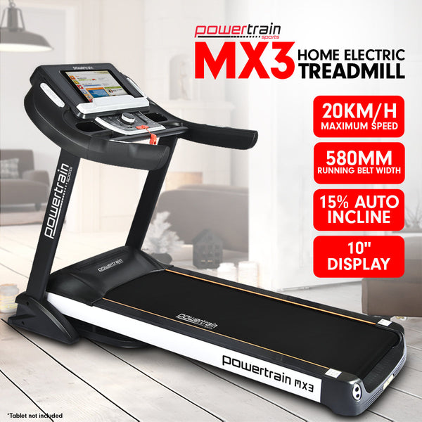 Powertrain Mx3 Treadmill Home Cardio Equipment Sports And Fitness Running Machine Treadmills