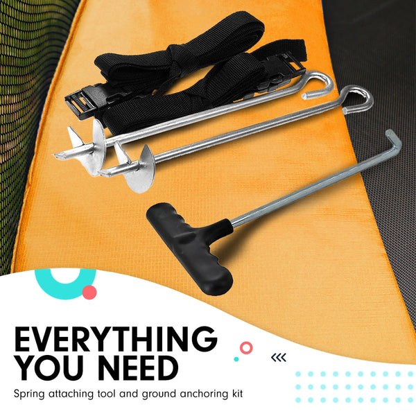 Kahuna 6 Ft X 9 Rectangular Outdoor Trampoline With Basketball Set Rainbow Trampolines