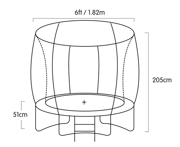 Classic 6Ft Trampoline Round Outdoor Free Safety Net Spring Pad Cover Mat Purple Trampolines