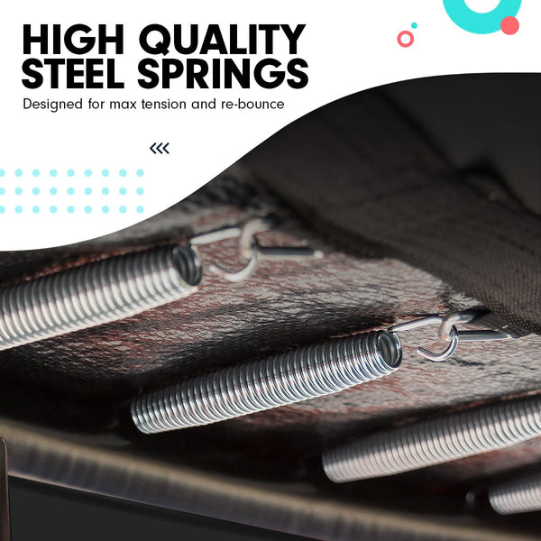 Kahuna 10Ft Round Trampoline With Ladder Net Safety Pad Cover Orange Outdoor Toy Trampolines