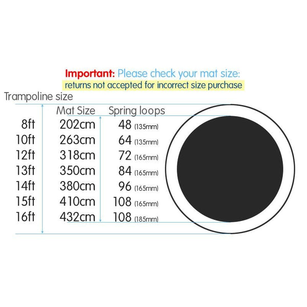 Kahuna 16Ft Replacement Trampoline Mat Round Trampolines
