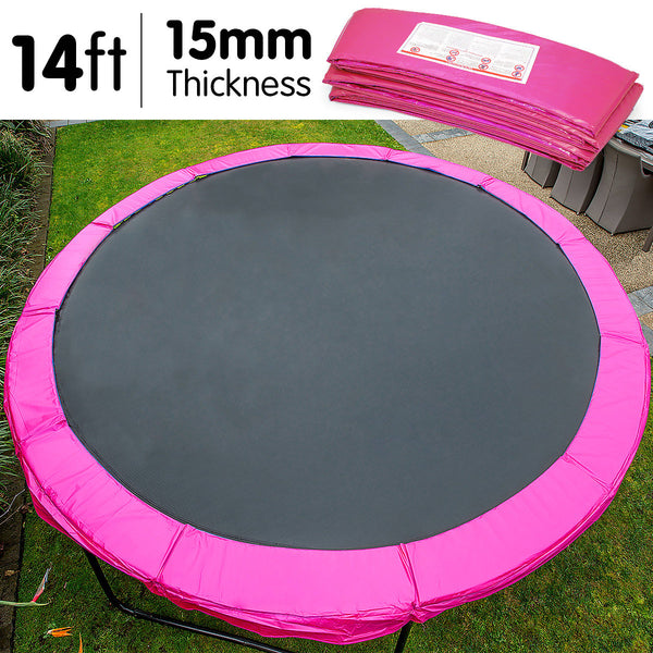 Kahuna 14Ft Round Trampoline Replacement Pad Pink Outdoor Sports Fitness Toy Trampolines