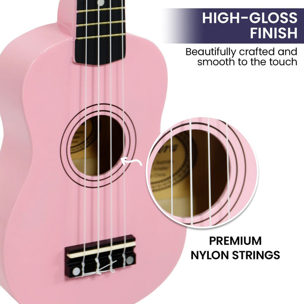 21 Inch Ukulele Musical Instrument Pink Ukuleles