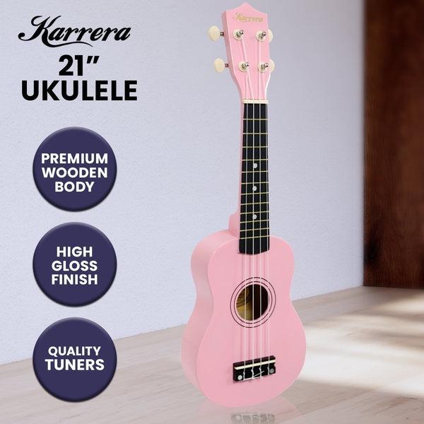 21 Inch Ukulele Musical Instrument Pink Ukuleles