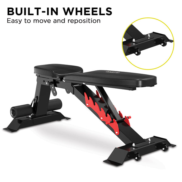Powertrain Adjustable Dumbbell Bench For Home Gym Strength Training Weights Benches