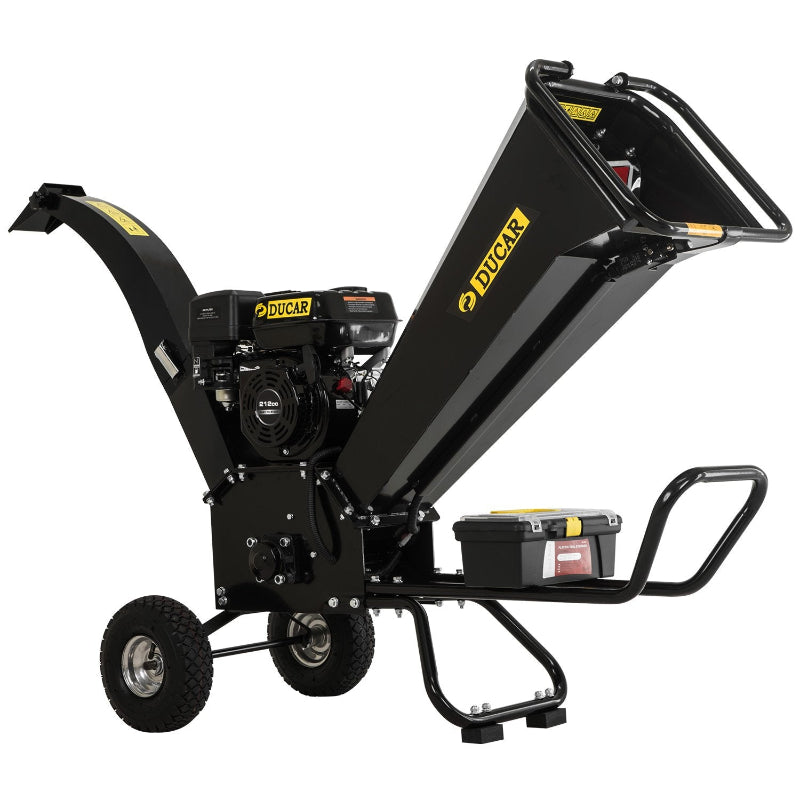 Ducar K70 7Hp Wood Chipper Shredder Mulcher Grinder Petrol In Black Chippers Shredders Mulchers