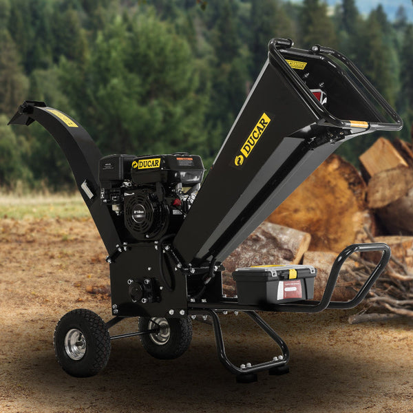 Ducar K70 7Hp Wood Chipper Shredder Mulcher Grinder Petrol In Black Chippers Shredders Mulchers