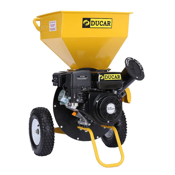 Ducar Petrol Wood Chipper Shredder Mulcher Upright Grinder For Garden Use Chippers Shredders Mulchers