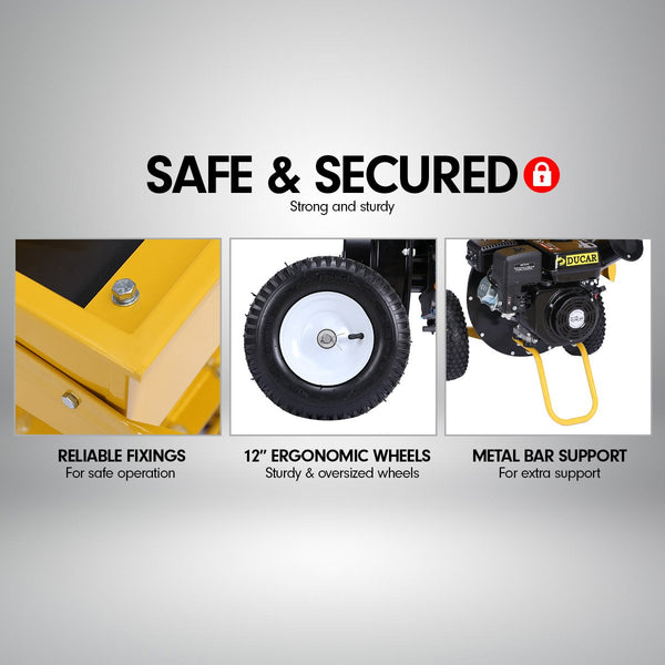 Ducar Petrol Wood Chipper Shredder Mulcher Upright Grinder For Garden Use Chippers Shredders Mulchers