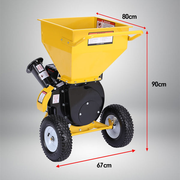 Ducar Petrol Wood Chipper Shredder Mulcher Upright Grinder For Garden Use Chippers Shredders Mulchers