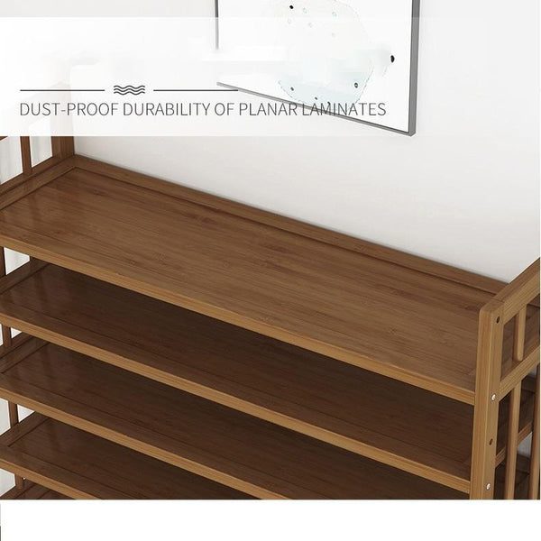 10 Tier Tower Bamboo Wooden Shoe Rack Corner Shelf Stand Storage Organiser 90Cm X 26Cm 151Cm Brown Shoe Racks
