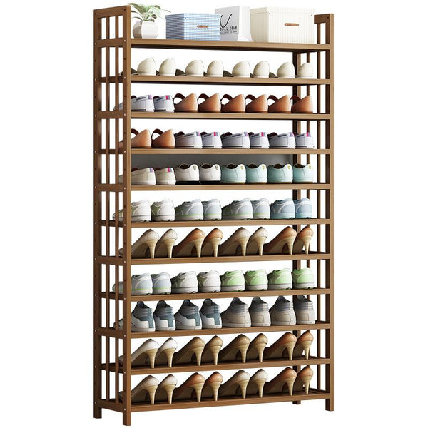 11 Tier Tower Bamboo Wooden Shoe Rack Corner Shelf Stand Storage Organizer Shoe Racks