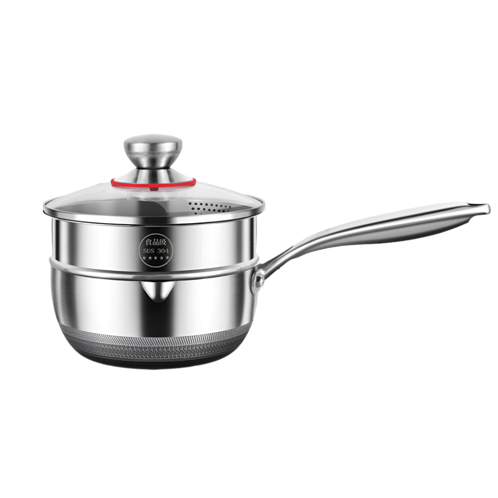 Premium 316 Stainless Steel Non Stick 22Cm Milk Pot With Double Sided Honeycomb Design Saucepans & Stockpots