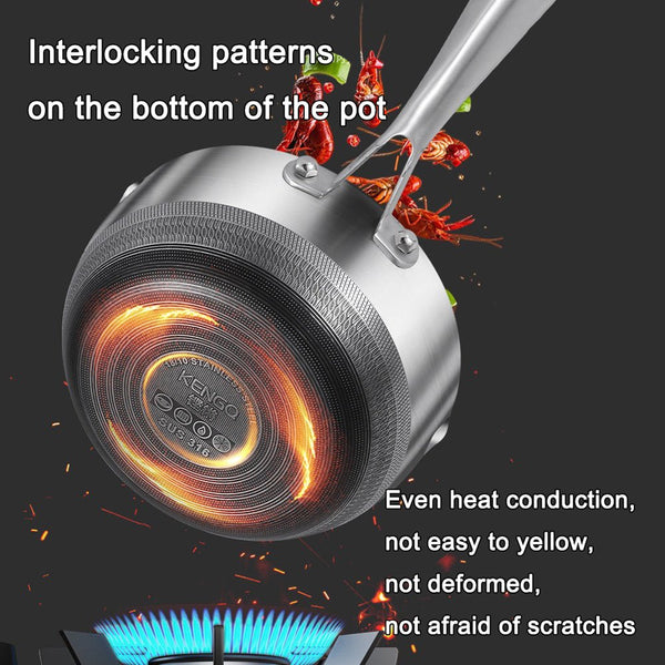 Premium 316 Stainless Steel Non Stick 22Cm Milk Pot With Double Sided Honeycomb Design Saucepans & Stockpots