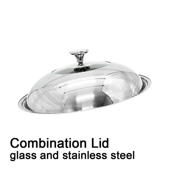 304 Stainless Steel 40Cm Double Ear Non Stick Stir Fry Cooking Kitchen Wok Pan Without Lid Honeycomb Sided Woks