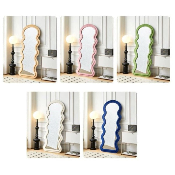 1.7M Curvy Floor Mirror Full Length Irregular Asymmetrical Home Decor Mirrors