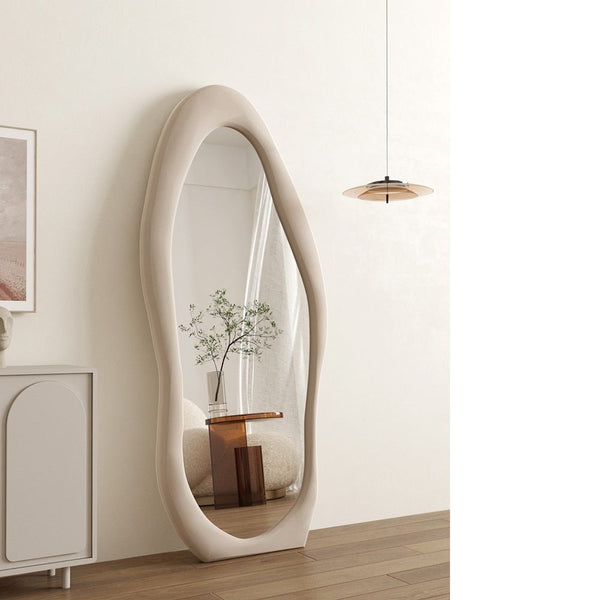 1.7M Standing Maiden Mirror Full Length Aesthetic Size Floor Bedroom Creative Modern Deco Pearl White Mirrors