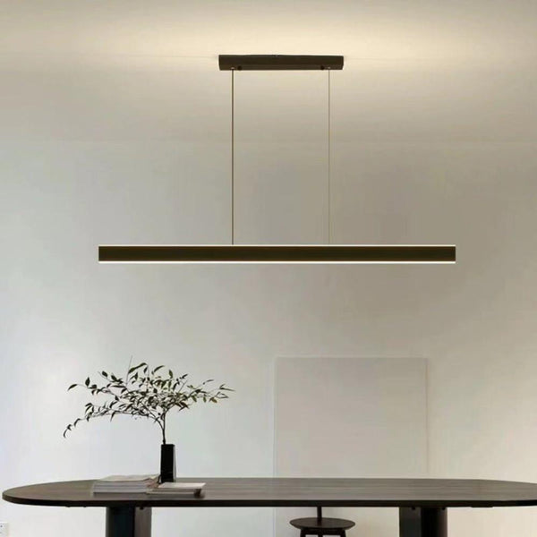 Modern Minimalist Trapezoid Pendant Light Led Bar Black Chandeliers & Ceiling Fixtures