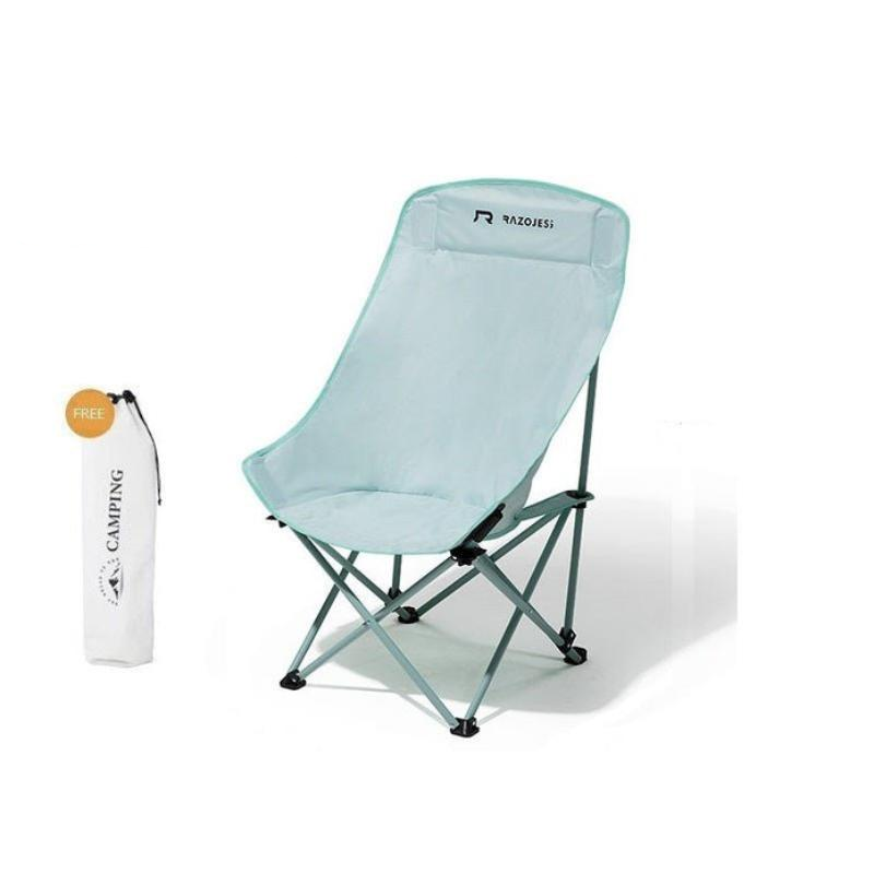 Razojess Enlarged Moon Chair For Outdoor Camping Fishing Picnic Sky Blue Camping Chairs
