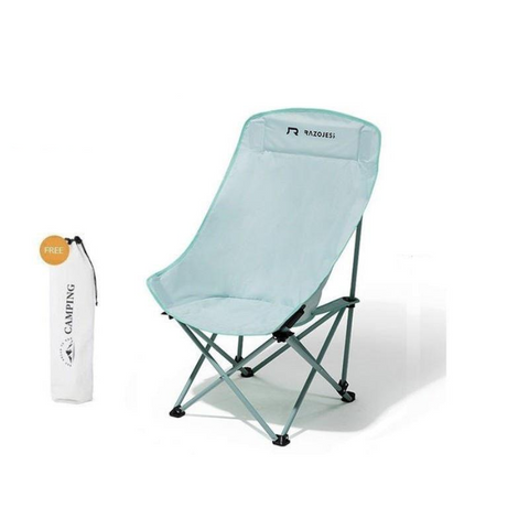Razojess Enlarged Moon Chair For Outdoor Camping Fishing Picnic Sky Blue Camping Chairs