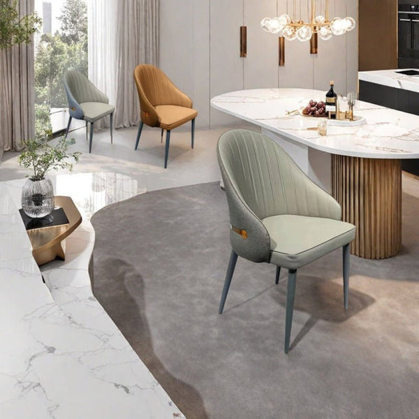 Velluto Set Armchairs Mid Century Modern Kitchen Room Faux Leather Accent Metal Vanity Lounge With Back For Living Bedrooms Of 2 Grey Dining Chairs