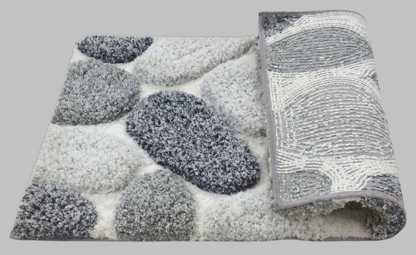 Pebble 3D Design Tufted Soft Pile Bathmat 50X80 Office Chairs