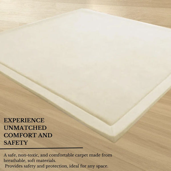Soft Touch Ultra Plush Memory Foam Tatami Ivory Mat 200 X 300Cm Rugs