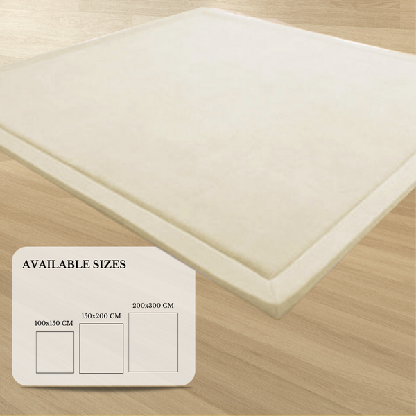 Soft Touch Ultra Plush Memory Foam Tatami Ivory Mat 200 X 300Cm Rugs