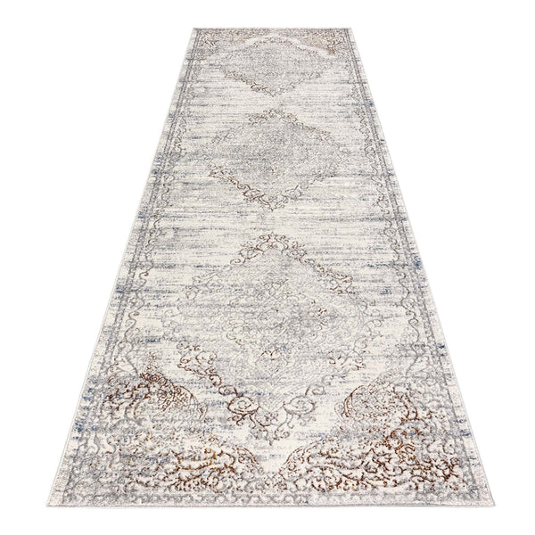 Luxe Textured Rug Cream 80X300 Rugs