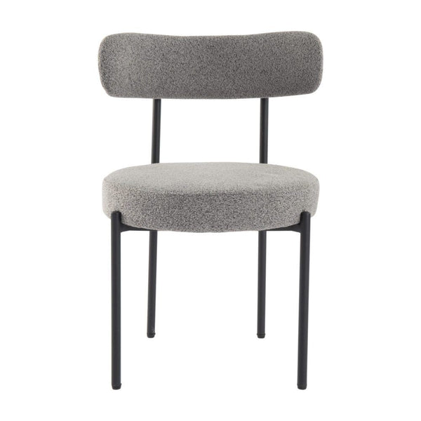 Elsa Slate Grey Boucle (Set Of 2) Mid Century Modern Dining Chairs