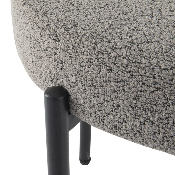 Elsa Slate Grey Boucle (Set Of 2) Mid Century Modern Dining Chairs