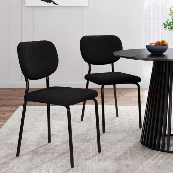 Charcoal Charm Armless Furniture For Home And Garden Dining Chairs