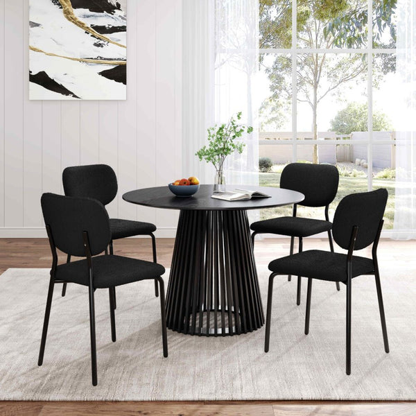Charcoal Charm Armless Furniture For Home And Garden Dining Chairs
