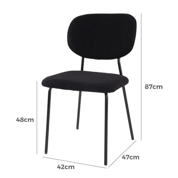 Charcoal Charm Armless Furniture For Home And Garden Dining Chairs